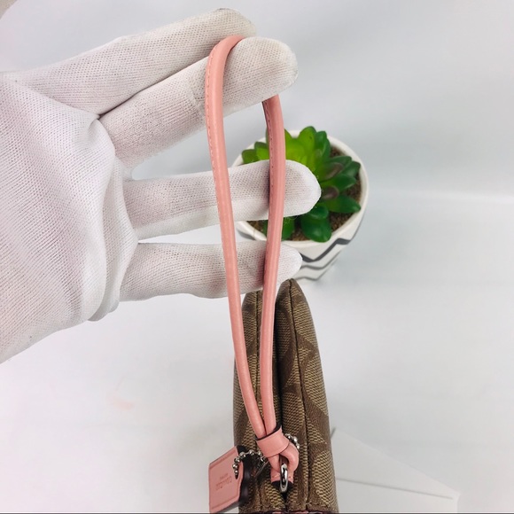 Authentic Coach Double Zip Brown Wristlet Wallet - Picture 4 of 8